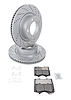 Truck-N-Tow JX25 Brake Pads & Rotors Kit Fits 2016-2021 Lexus LX570 , Select 2007-2022 Toyota Models [Front] - image 1