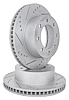 JX-Series Drilled & Slotted Rotors Fits 2003-2008 Dodge RAM 1500 Mega Cab, 2500, 3500 w/8 Lug Bolt Pattern [Front Set] - image 1