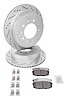 Truck-N-Tow JX25 Brake Pads & Rotors Kit Fits Select 2008-2022 Lexus LX570, Toyota Land Cruiser, Sequoia, Tundra [Rear] - image 1