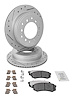 Truck-N-Tow JX25 Brake Pads & Rotors Kit Fits 2010-2022 Lexus GX460, Select Toyota 4Runner, 2010-2014 Toyota FJ Cruiser [Rear] - image 1