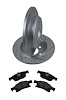 Street Performance JX11 Brake Pads & Rotors Kit Fits 2011-2020 Dodge Durango, Jeep Grand Cherokee WK2 [Rear] - image 1