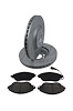Street Performance JX11 Brake Pads & Rotors Kit Fits Select 2013-2022 Audi A3, Q3, S3, VW  Golf, GTI, Jetta [Front]