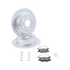 Truck-N-Tow JX25 Brake Pads & Rotors Kits Fits 2007-2018 Jeep Wrangler JK [Rear] - image 1