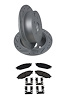 Street Performance JX11 Brake Pads & Rotors Kit Fits 2015-2021 Subaru WRX, 2016 Subaru WRX STI [Rear] - image 1