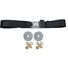 2-Point Non-Retractable Seat Belt & Hardware Kit, Black with Push-Button Latch [Length: 74 in.] - image 1
