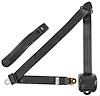 3-Point Retractable Seat Belt, Black with Push-Button Latch [Black Push-Button Release] - image 1