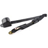 3-Point Retractable Seat Belt, Black with Euro End-Button Latch [Sleeve/Cable Length: 12 in.] - image 2