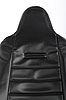 Pro High Back Custom Seat Cover Black with Faux Carbon Fiber Trim - image 3