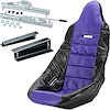 Pro High Back Race Seat Kit [Seat, Purple/Black Cover, Seat Mount and Sliders] - image 1