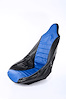 Pro High Back II Custom Seat Cover Blue with Faux Carbon Fiber Trim - image 1