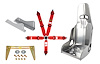 17 in. Race Seat and Red Harness Kit - image 1