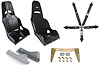 Aluminum Racing Seat Kit [Black, 20 in. Hip Width] - image 1