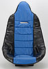 Pro High Back Vinyl Seat Cover Blue with Black Trim - image 2