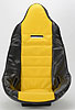 Pro High Back Vinyl Seat Cover Yellow with Black Trim - image 2