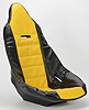 Pro High Back Vinyl Seat Cover Yellow with Black Trim - image 3