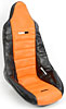 Pro High Back Vinyl Seat Cover Orange with Black Trim - image 3