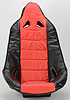 Pro High Back II Vinyl Seat Cover Red with Black Trim - image 2