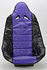 Pro High Back II Vinyl Purple Seat Cover with Black Trim - image 2