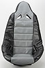 Pro High Back II Vinyl Seat Cover Grey with Black Trim - image 3