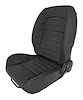 Retro Low Back Reclining Bucket Seat without Headrest, Left/Driver Side [Black] - image 1