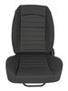 Retro Low Back Reclining Bucket Seat without Headrest, Left/Driver Side [Black] - image 2