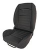 Retro Low Back Reclining Bucket Seat without Headrest, Right/Passenger Side [Black] - image 3
