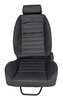Retro Low Back Reclining Bucket Seat with Headrest, Left/Driver Side [Black] - image 2