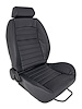 Retro Low Back Reclining Bucket Seat with Headrest, Right/Passenger Side [Black] - image 1