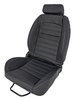 Retro Low Back Reclining Bucket Seat with Headrest, Right/Passenger Side [Black] - image 3