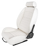Retro Low Back Reclining Bucket Seat with Headrest, Left/Driver Side [White] - image 1