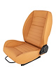 Retro Low Back Reclining Bucket Seat without Headrest, Left/Driver Side [Beige] - image 1