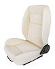 Retro Low Back Reclining Bucket Seat without Headrest, Left/Driver Side [White] - image 1
