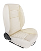 Retro Low Back Reclining Bucket Seat without Headrest, Right/Passenger Side [White] - image 1