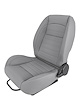 Retro Low Back Reclining Bucket Seat without Headrest, Left/Driver Side [Gray] - image 1