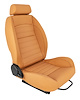 Retro Low Back Reclining Bucket Seat with Headrest, Right/Passenger Side [Beige] - image 1