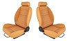 Retro Low Back Reclining Bucket Seat Kit [With Headrest, Beige] - image 1