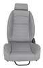 Retro Low Back Reclining Bucket Seat with Headrest, Left/Driver Side [Gray] - image 2