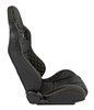 Racing High Back Sport Seat, Black Leather w/Yellow Diamond Stitched Bolsters & Carbon Fiber Look Backing [Right/Passenger Side] - image 4