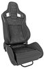 Racing High Back Sport Seat, Black Suede Center Panels & Black Vinyl Backing [Right/Passenger Side] - image 2