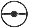 15 in. 2-Spoke 1940 Ford Replica Steering Wheel with/Black Gel Coat Grip for 1967-1994 GM Steering Column [Plain Horn Button]