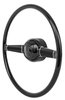 15 in. 2-Spoke 1940 Ford Replica Steering Wheel with/Black Gel Coat Grip for 1967-1994 GM Steering Column [Plain Horn Button] - image 4