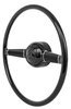 15 in. 2-Spoke 1940 Ford Replica Steering Wheel with/Black Gel Coat Grip for 1967-1994 GM Steering Column [Classic V8 Ford Logo] - image 4