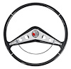 2-Spoke Retro Steering Wheel, w/Black Gel Coat Grip for 1958-1960 Chevy Impala and Aftermarket GM Steering Columns [15 in. Dia.] - image 1