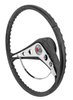 2-Spoke Retro Steering Wheel, w/Raw Plastic Grip for 1958-1960 Chevy Impala & Aftermarket GM Steering Columns [15 in. Dia.] - image 4
