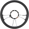 Chrome-Plated Billet Aluminum 14 in. Steering Wheel [Gothic Spoke Design] - image 1