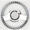 Chrome-Plated Billet Aluminum 14 in. Steering Wheel [Gothic Spoke Design] - image 2