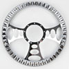Chrome-Plated Billet Aluminum 14 in. Steering Wheel [Solstice Spoke Design] - image 2