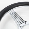 Chrome-Plated Billet Aluminum 14 in. Steering Wheel [Strings Spoke Design] - image 4