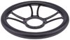 Black Billet Aluminum 14 in. Steering Wheel [Gothic Spoke Design] - image 4