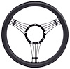 Black Billet Aluminum 14 in. Steering Wheel [Strings Spoke Design] - image 1